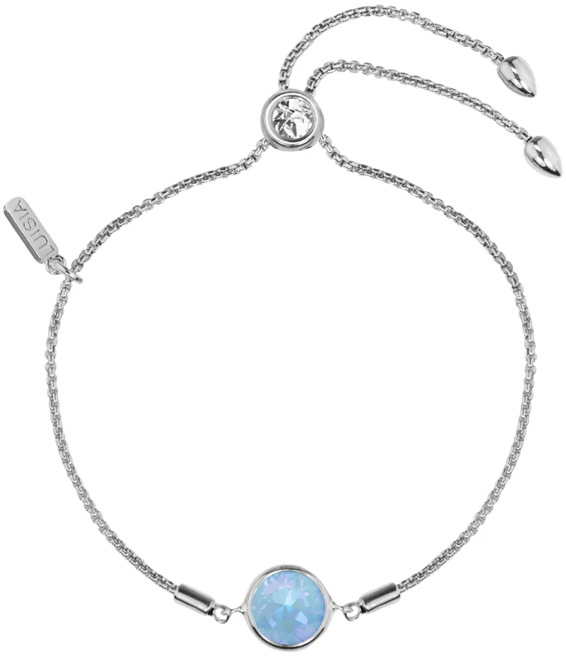 LUISIA® Armband "Ciri" mit Premium Kristallen - Silber / Ocean Delite