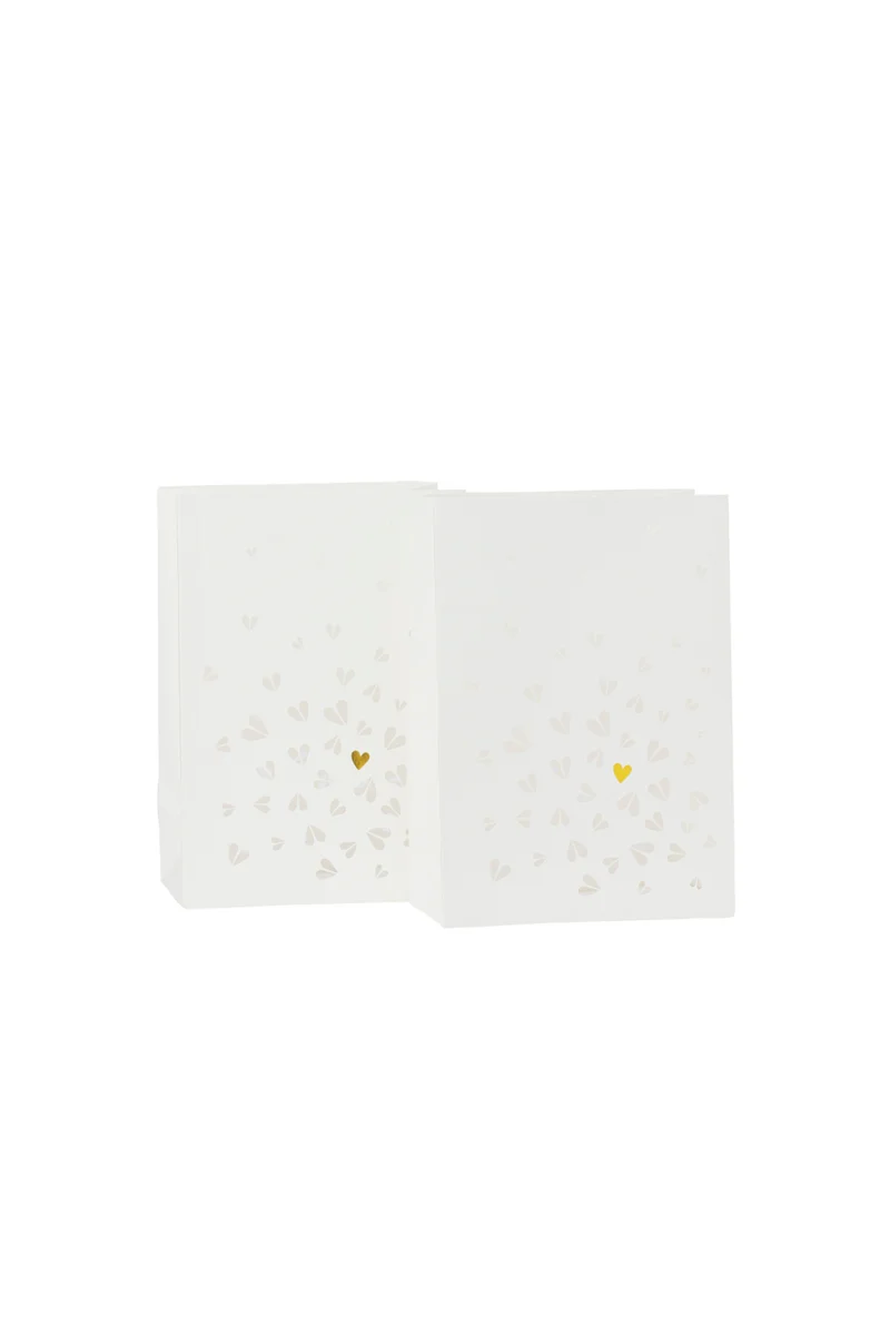 Lichttüten - 2er Set - Hochzeit - HERZEN 17742 - Räder Design - Valentinstag