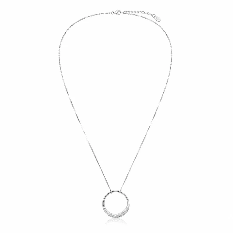 LUISIA® Halskette mit Strass Anhänger | Edelstahl 50cm Länge