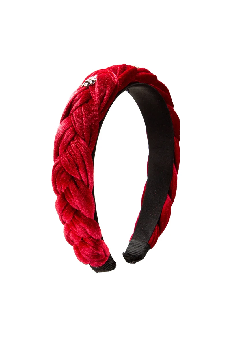 Samt-Haarreif - Flechtoptik - ADV129-000 - verschiedene Farben - Strass- Edelweiss - Alpenflüstern