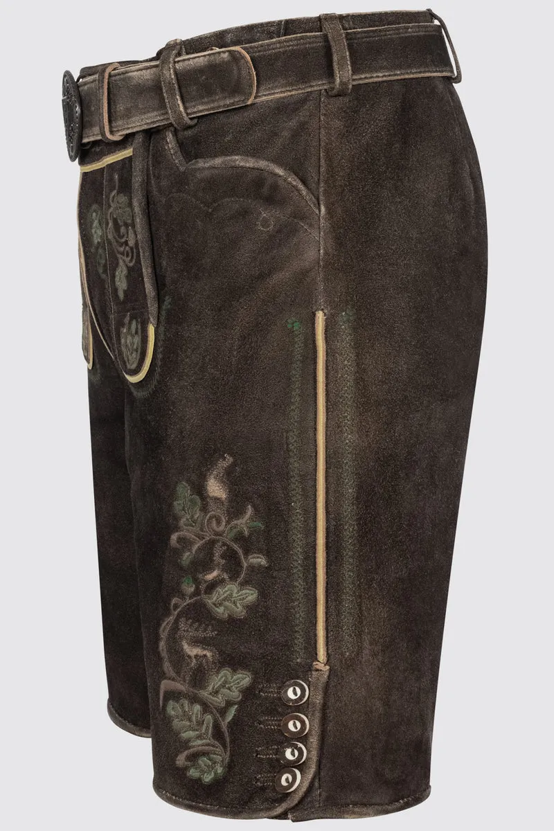Herren Lederhose ADREON mit Gürtel - Krüger Buam - 961969-000-0076