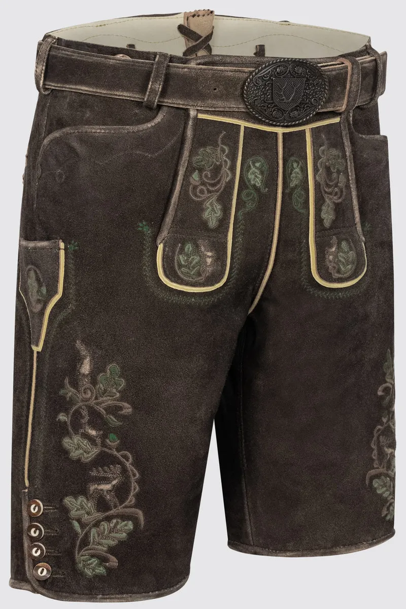 Herren Lederhose ADREON mit Gürtel - Krüger Buam - 961969-000-0076