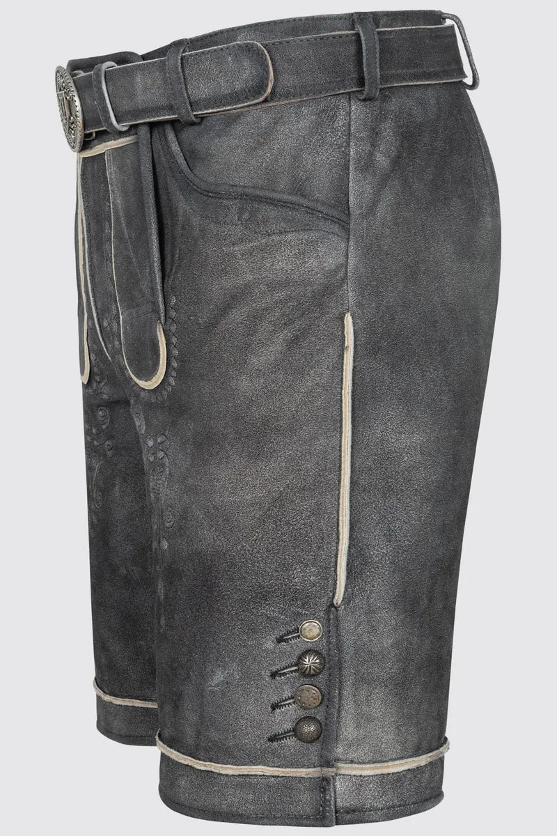 Herren Lederhose KUNO mit Gürtel - Krüger Buam - 962269-000-0041