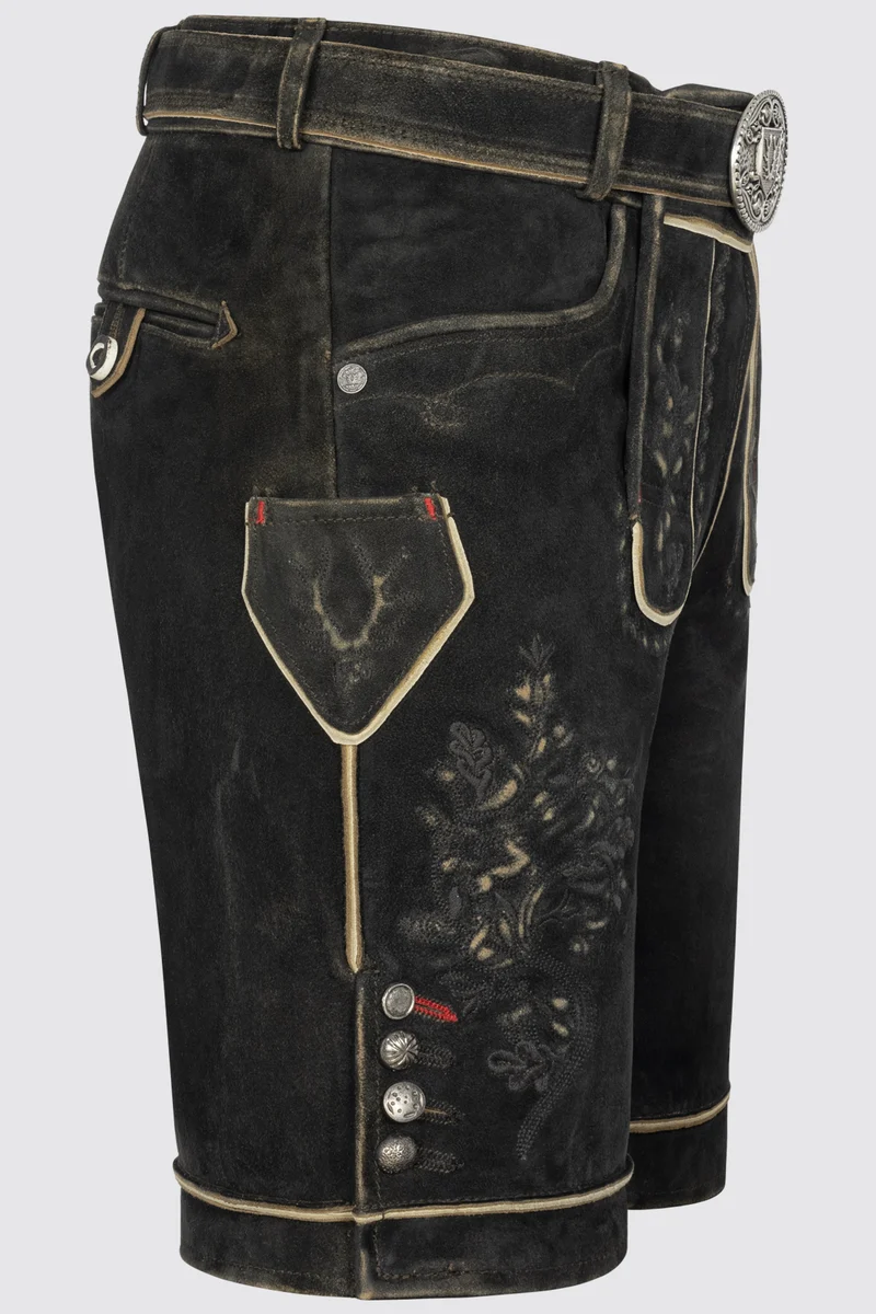 Herren Lederhose KUNO mit Gürtel - Krüger Buam - 961569-000-0076