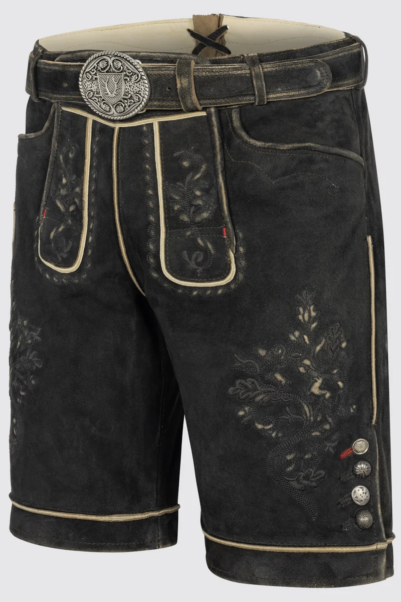 Herren Lederhose KUNO mit Gürtel - Krüger Buam - 961569-000-0076