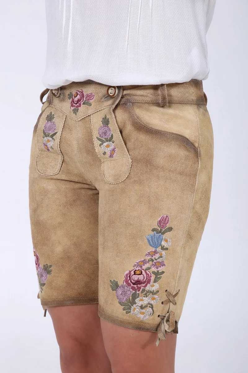 Damen Lederhose - PASCALE % - Krüger Madl - Bermuda - 038336-000-0071